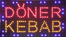 LED bord ' DONER '  afm. XL