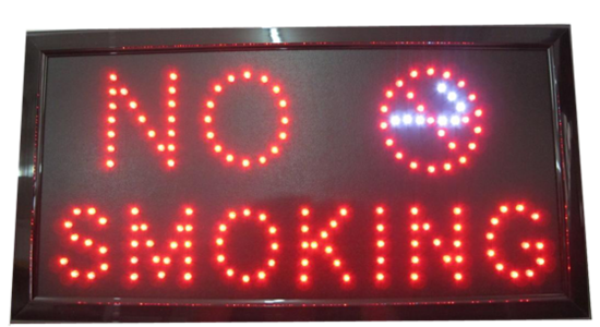 LED bord 'NO SMOKING'