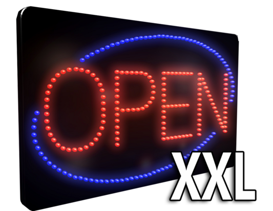 Mok Plicht aanvulling LED bord ' OPEN ' XXL - Neon Sign kopen? Specialist in Neon & LED schermen  | LEDreclamebords.nl