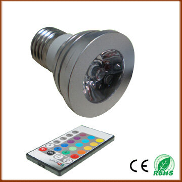 3W RGB LED lamp met E27 fitting