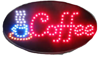 LED bord 'COFFEE'