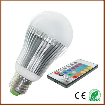 5W RGB LED lamp met E27 fitting