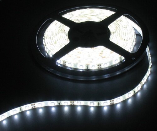 5M WIT 5050 LED strip 60 LEDs per meter -IP66 - Dimbaar - complete set 