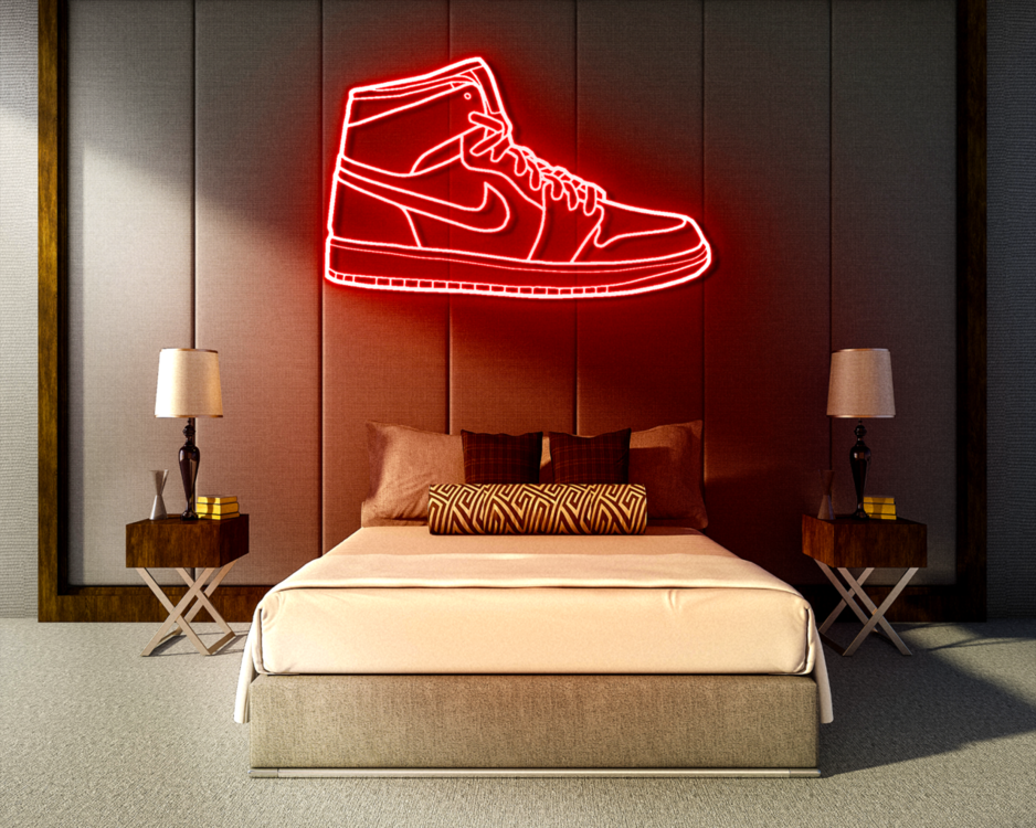 Neon Sign 'NIKE AIR JORDAN 1' kunst LED reclamebord - Laagste prijsgarantie LED reclame borden - Neon Sign kopen? Specialist in Neon & LED schermen | LEDreclamebords.nl