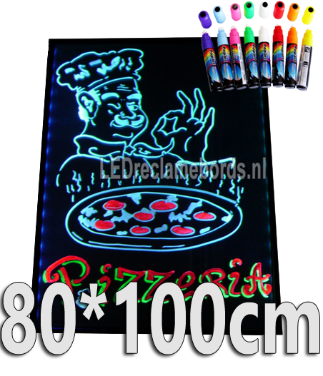 LED schrijfbord 80cm*100cm | 90 functies 