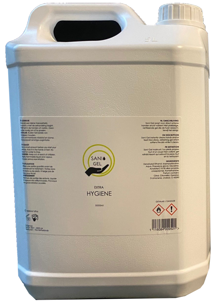 Desinfectie handgel - 5L Alcohol 80%  