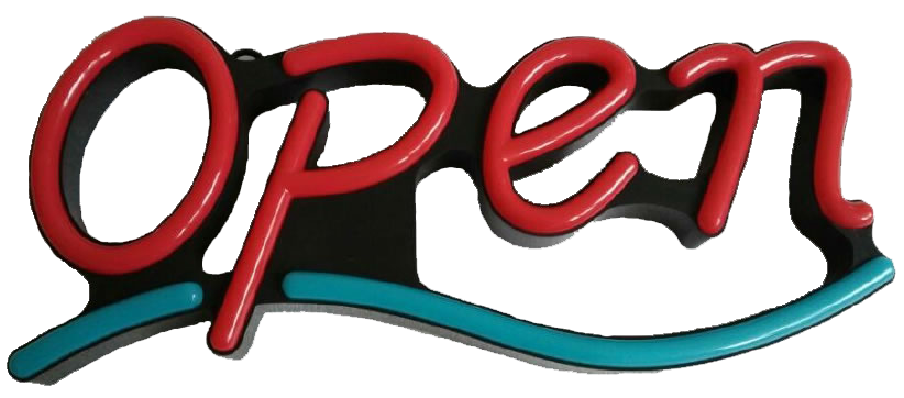 LED open sign 'Neon' W-XL