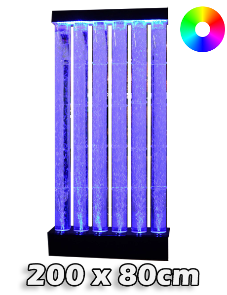 LED bubbel wand tubes 200 x 80 cm LED bubbel wand tubes 200 x 80 cm