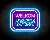 WELKOM OPEN neon sign - LED neon reclame bord_