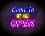 COME IN OPEN DOUBLE neon sign - LED neon reclame bord_