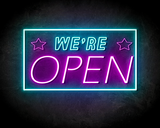WE'RE OPEN STAR neon sign - LED neon reclame bord_