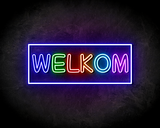 WELKOM MULTI neon sign - LED neon reclame bord_