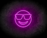 SUNGLASSES SMILEY neon sign - LED neon reclame bord_