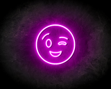 BLINK SMILEY neon sign - LED neon reclame bord_