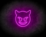 EVIL SMILEY neon sign - LED neon reclame bord_