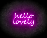 HELLO LOVELY neon sign - LED neon reclame bord_