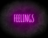 FEELINGS neon sign - LED neon reclame bord neon letters verlichting_