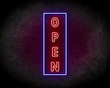 OPEN VERTICAAL neon sign - LED neon reclame bord_