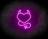 DEVIL HEART neon sign - LED neon reclame bord NEON licht_