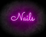 NAILS neon sign - LED neon reclame bord neon letters verlichting_