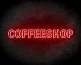 COFFEESHOP DUBBEL neon sign - LED neon reclame bord neon letters verlichting_