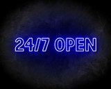 24/7 OPEN neon sign - LED neon reclame bord neon letters verlichting_