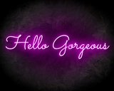 HELLO GORGEOUS neon sign - LED neon reclame bord neon letters verlichting_