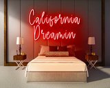 CALIFORNIA DREAMIN neon sign - LED neon reclame bord_