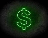 Dollar Sign Neon Sign - Neonreclame borden_