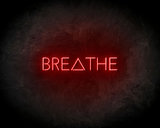 Breathe Neon Sign - Neonreclame borden_