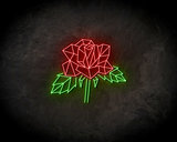 Geometric Rose Neon Sign - Licht reclame _
