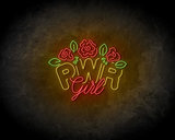 PWR Girl Neon Sign - Licht reclame _