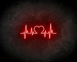 Heart Beat Neon Sign - Licht reclame _