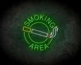 Smoking Area LED Neon Sign - Neon verlichting_