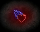 Fire Heart LED Neon Sign - Neon verlichting_
