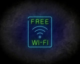 Free Wifi Neon Sign - Neonreclame borden_