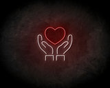 Hart In Hands Neon Sign - Neonreclame borden_