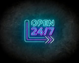 Open 24/7 LED Neon Sign - Neon verlichting_