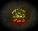 Mexican taco food Neon Sign - Licht reclame _