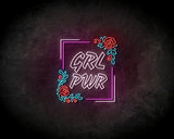 Girl power roses Neon Sign - Licht reclame _