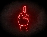 Middlefinger Neon Sign - Neonreclame borden_