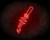 Dripping Dagger Neon Sign - Neonreclame borden_