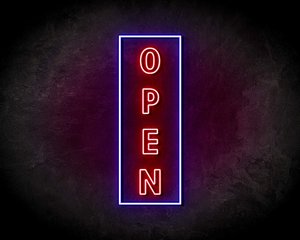 OPEN VERTICAAL neon sign - LED neon reclame bord