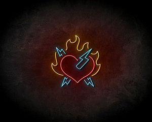 Fire Love LED Neon Sign - Neon verlichting