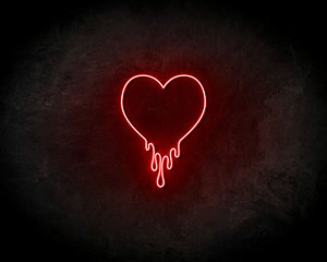 Melting Heart Neon Sign - Neonreclame borden