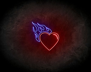 Fire Heart LED Neon Sign - Neon verlichting
