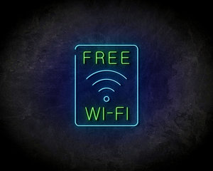 Free Wifi Neon Sign - Neonreclame borden