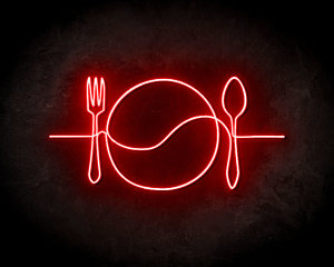 Cutlery Neon Sign - Neonreclame borden