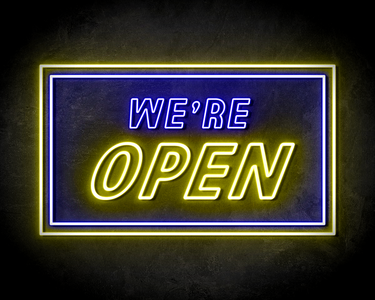 WE'RE OPEN neon sign - LED neon reclame bord
