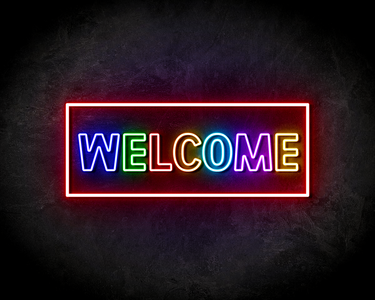 WELCOME MULTICOLOR neon sign - LED neon reclame bord